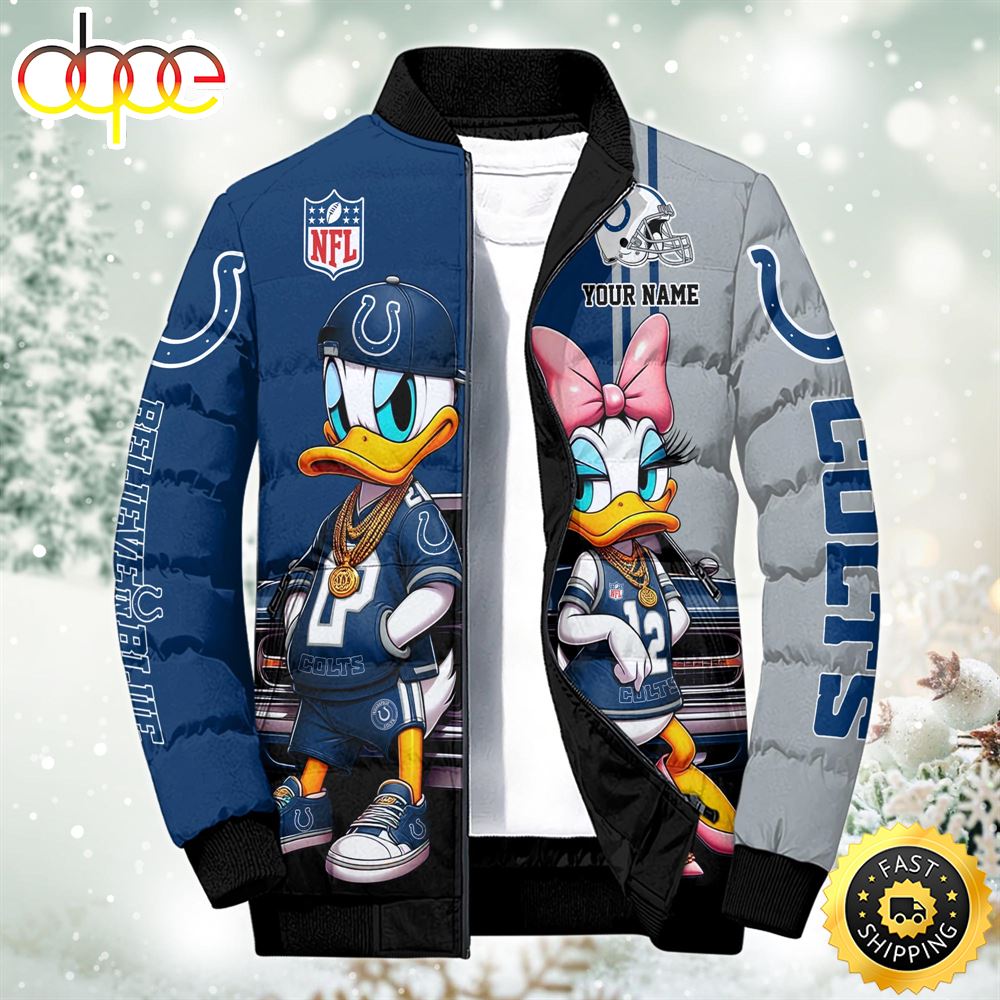 NFL Disney Indianapolis Colts Sport Puffer Jacket For Fans Custom Puffer Jacket