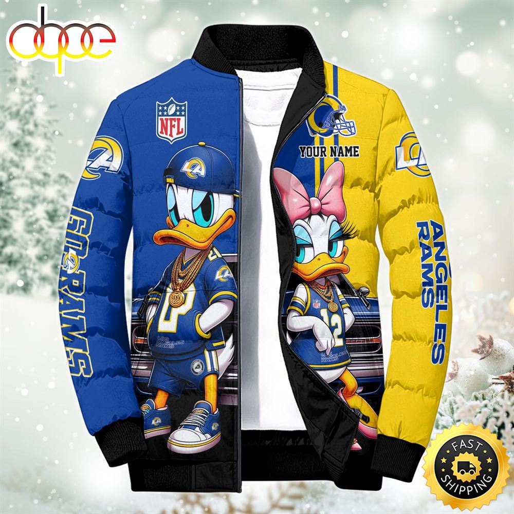 NFL Disney Los Angeles Rams Sport Puffer Jacket For Fans Custom Puffer Jacket