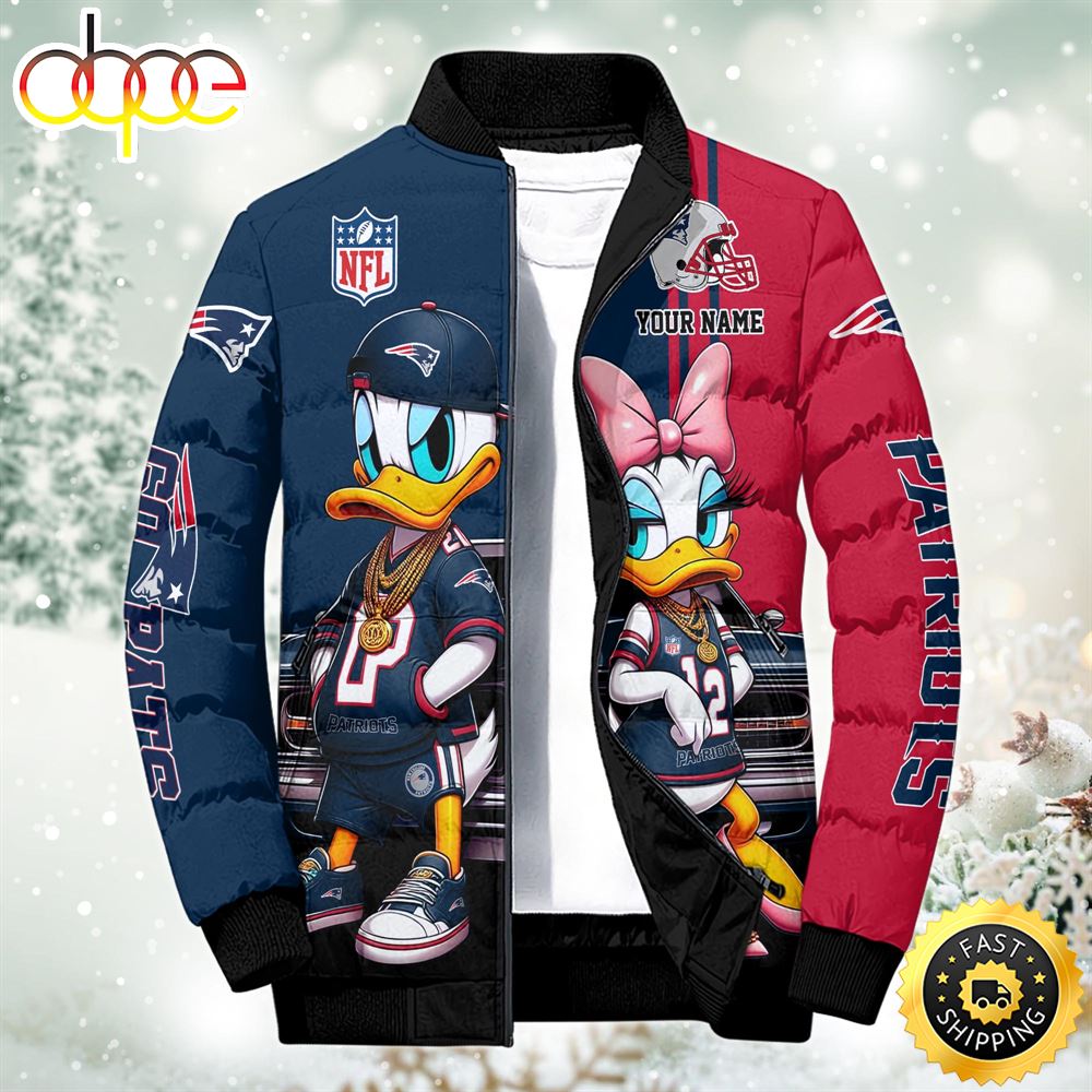 NFL Disney New England Patriots Sport Puffer Jacket For Fans Custom Puffer Jacket