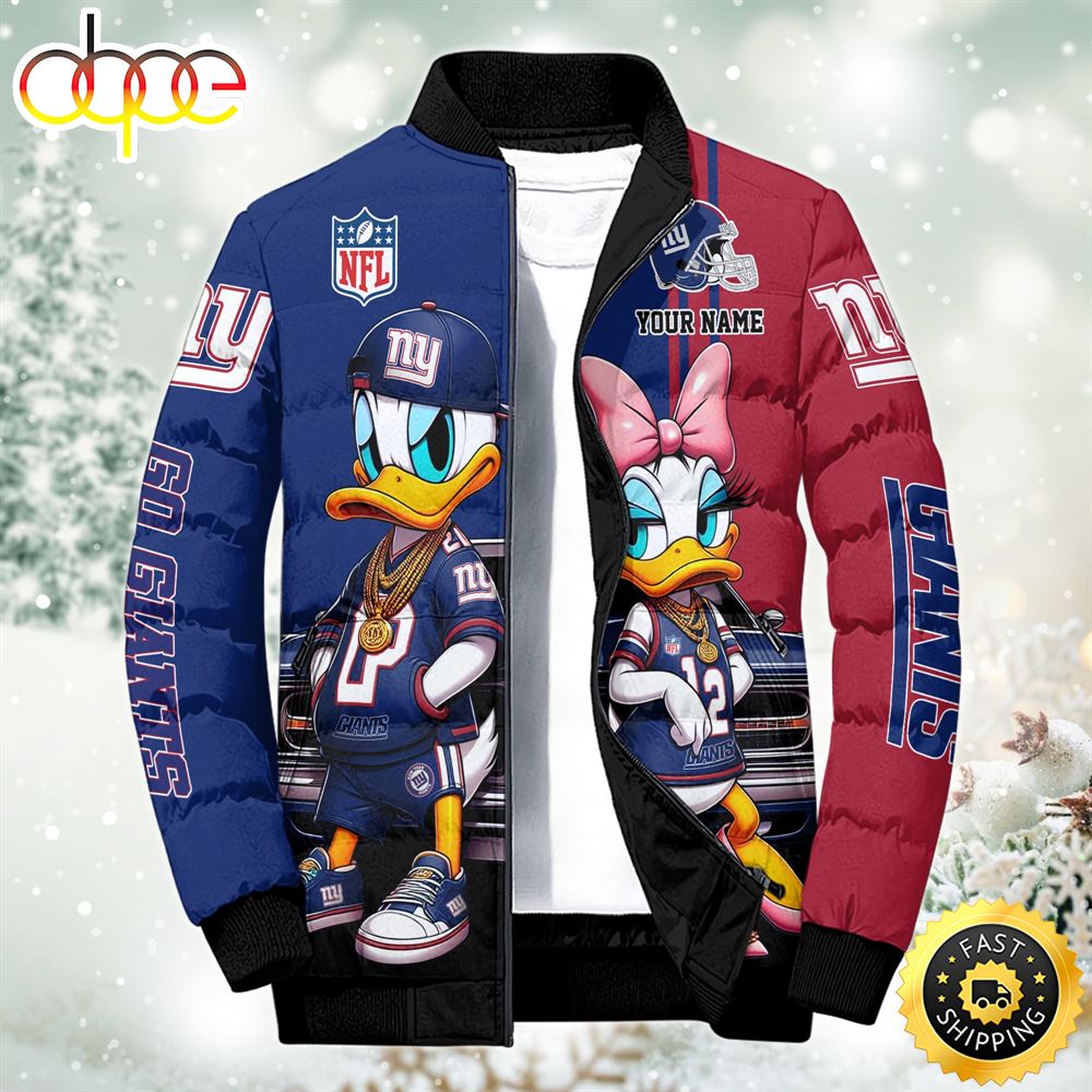 NFL Disney New York Giants Sport Puffer Jacket For Fans Custom Puffer Jacket