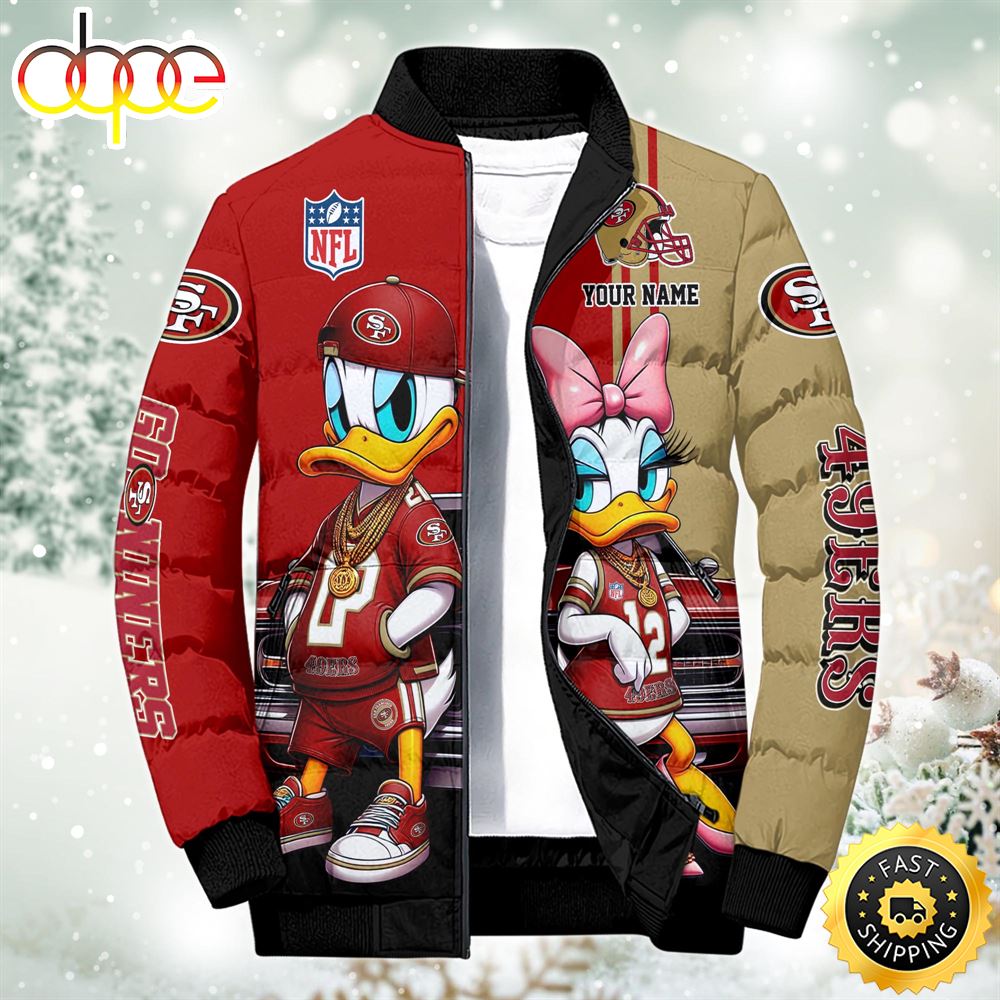 NFL Disney San Francisco 49ers Sport Puffer Jacket For Fans Custom Puffer Jacket