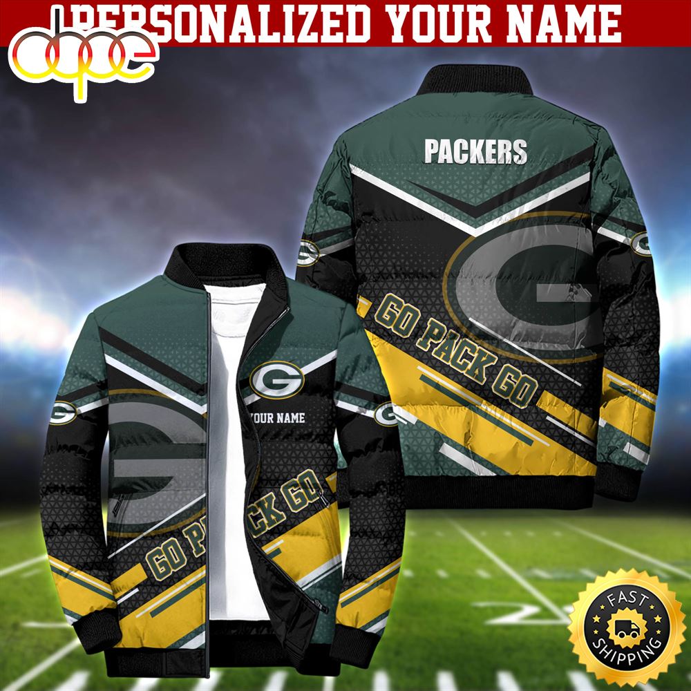 NFL Green Bay Packers Puffer Jacket Personalized Your Name