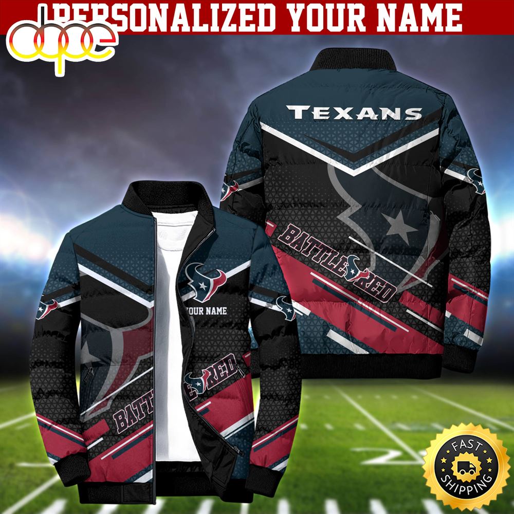 NFL Houston Texans Puffer Jacket Personalized Your Name