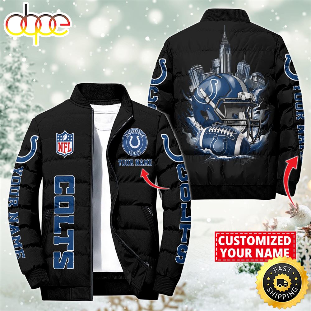 NFL Indianapolis Colts City Puffer Jacket Custom Name