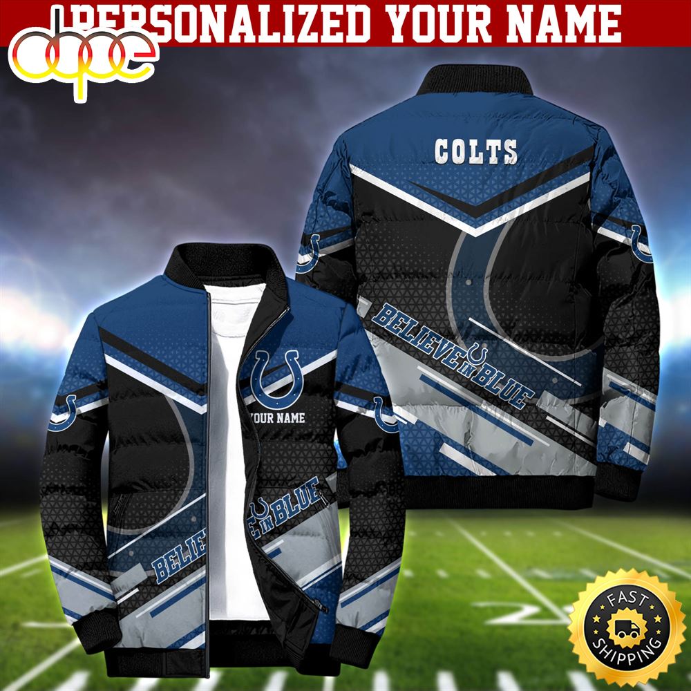 NFL Indianapolis Colts Puffer Jacket Personalized Your Name