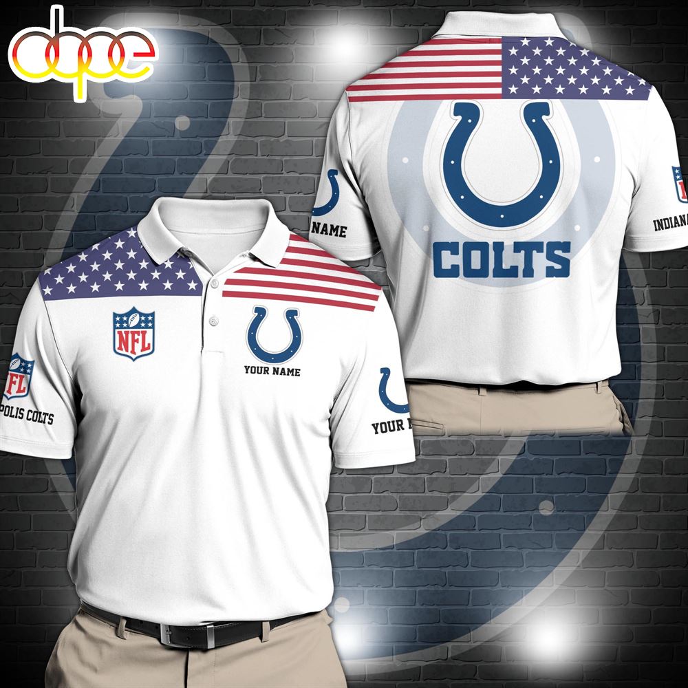 NFL Indianapolis Colts Sport Polo Shirt Custom Your Name