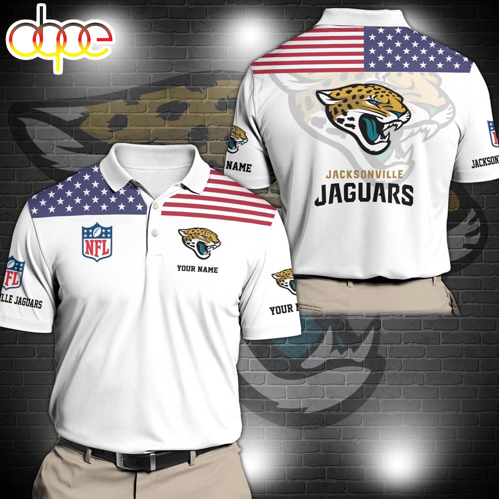 NFL Jacksonville Jaguars Sport Polo Shirt Custom Your Name
