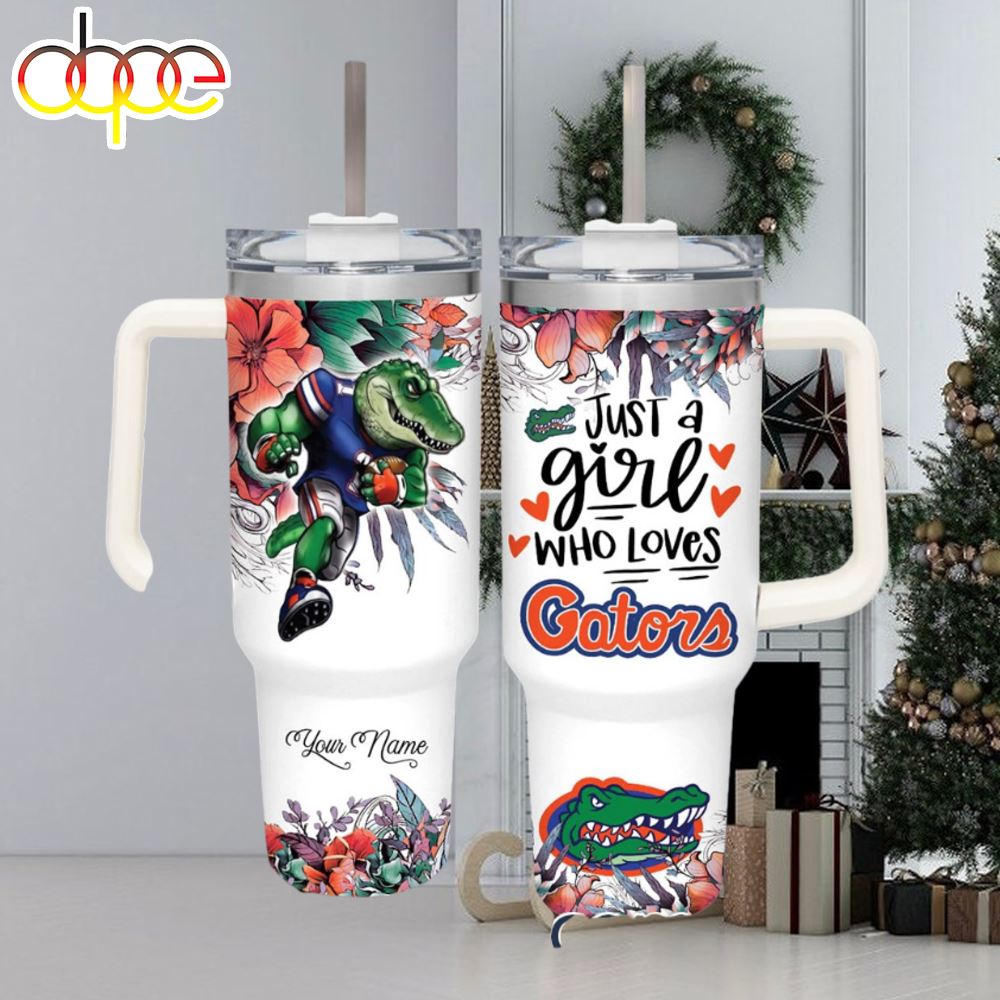NFL Just A Girl Who Loves Gators Customized 40 Oz Tumbler 1