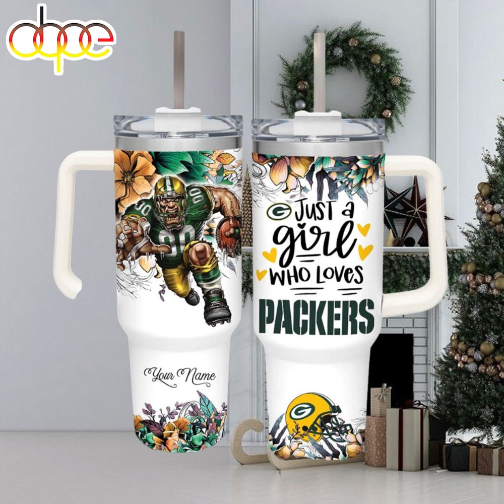 NFL Just A Girl Who Loves Packers Customized 40 Oz Tumbler 1