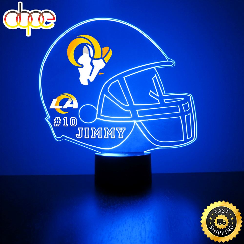 NFL Los Angeles Rams Football Led Sports Fan Lamp 8027