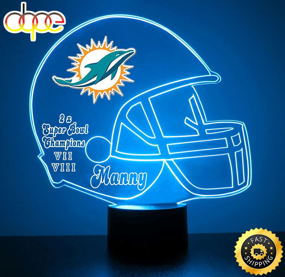 NFL Miami Dolphins Football Led Sports Fan Lamp 1
