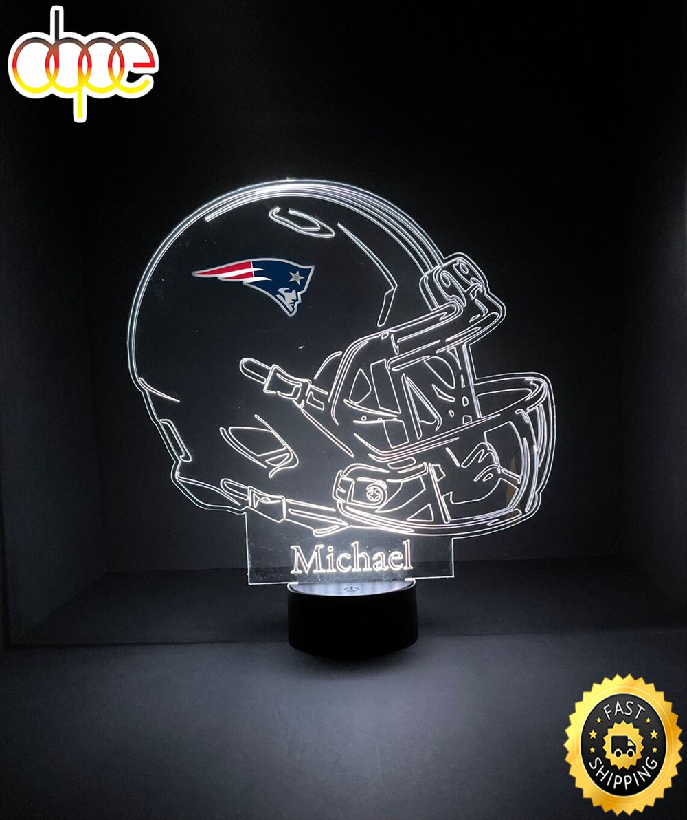 NFL New England Patriots Light Up Modern Helmet Nfl Football Led Sports Fan Lamp