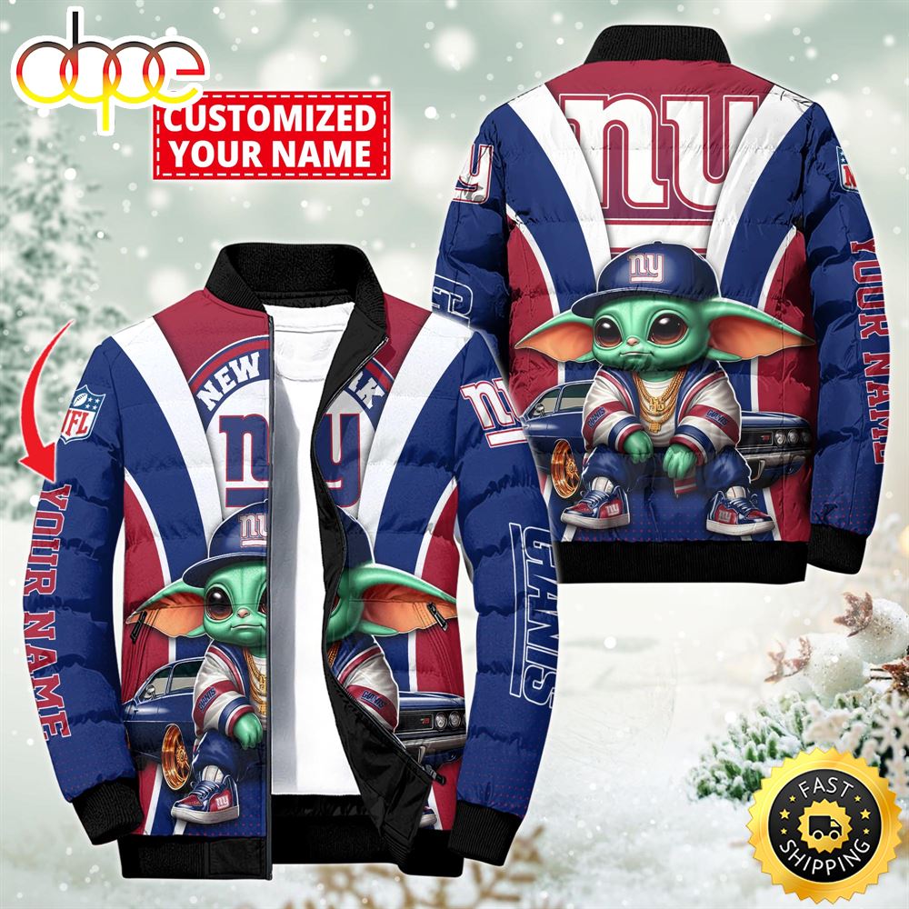 NFL New York Giants Baby Yoda Puffer Jacket For Fans