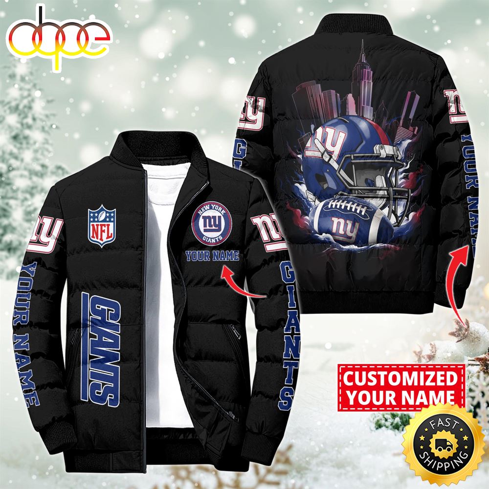 NFL New York Giants City Puffer Jacket Custom Name