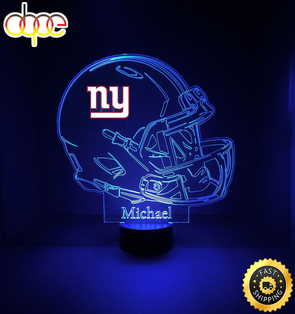 NFL New York Giants Light Up Modern Helmet Nfl Football Led Sports Fan Lamp
