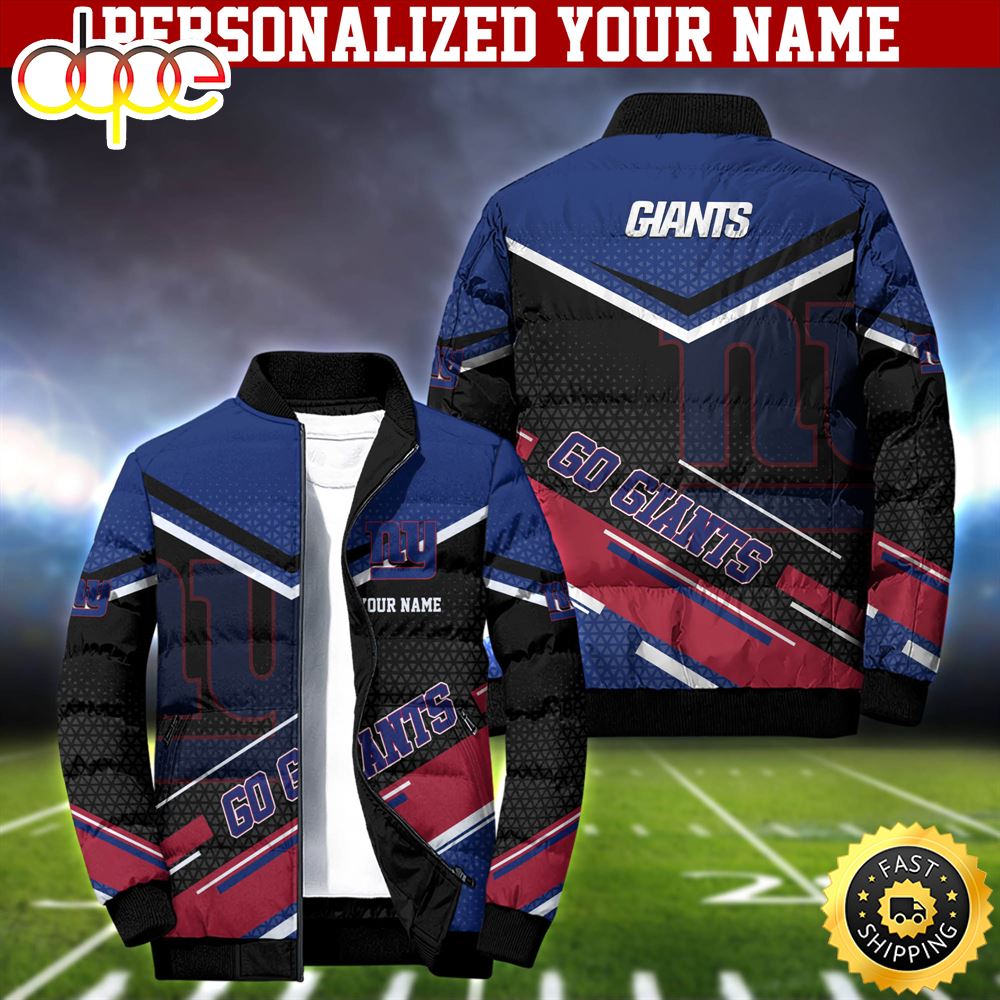 NFL New York Giants Puffer Jacket Personalized Your Name
