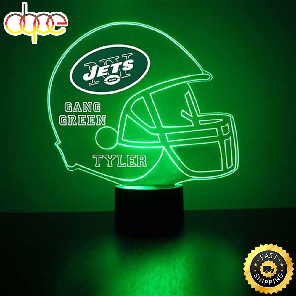 NFL New York Jets Football Led Sports Fan Lamp Custom Night Light