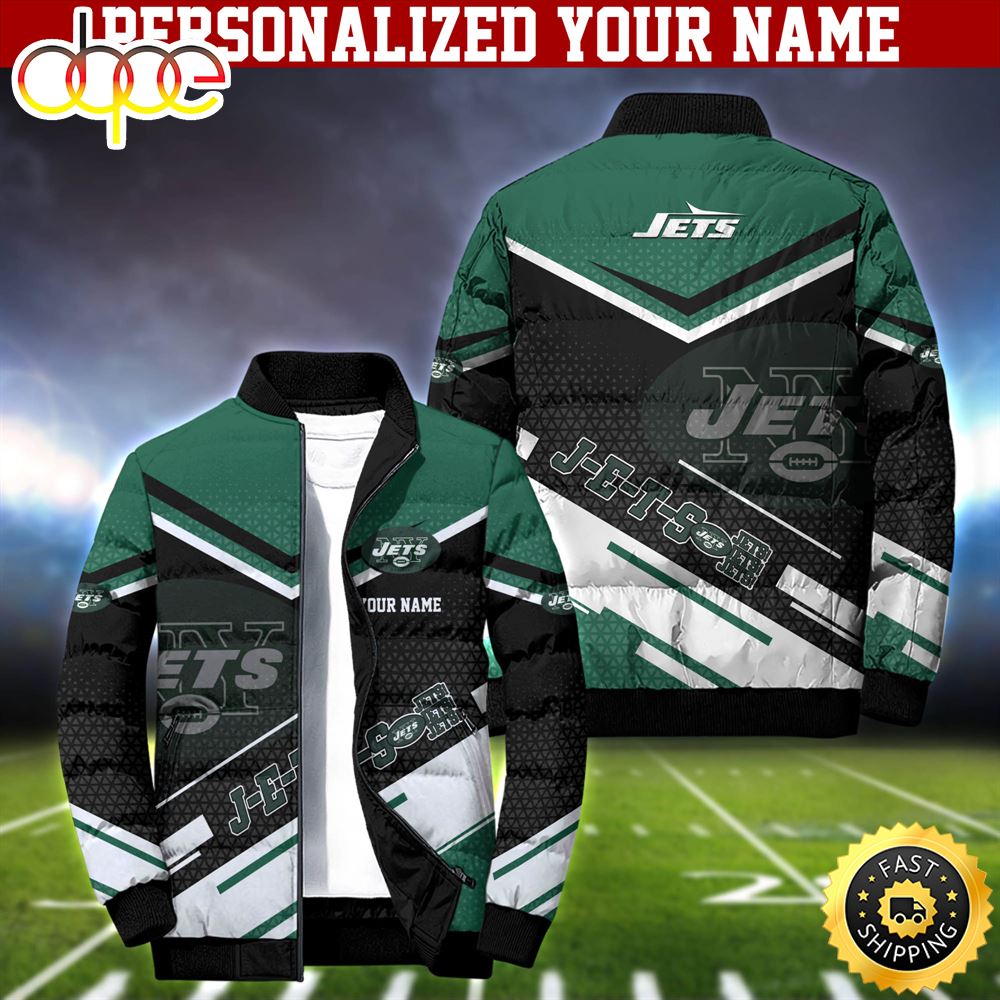 NFL New York Jets Puffer Jacket Personalized Your Name