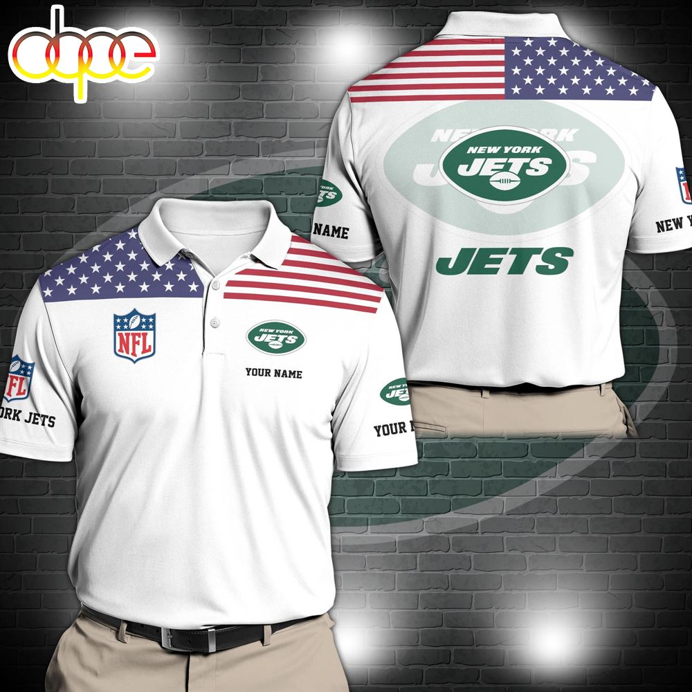 NFL New York Jets Sport Polo Shirt Custom Your Name