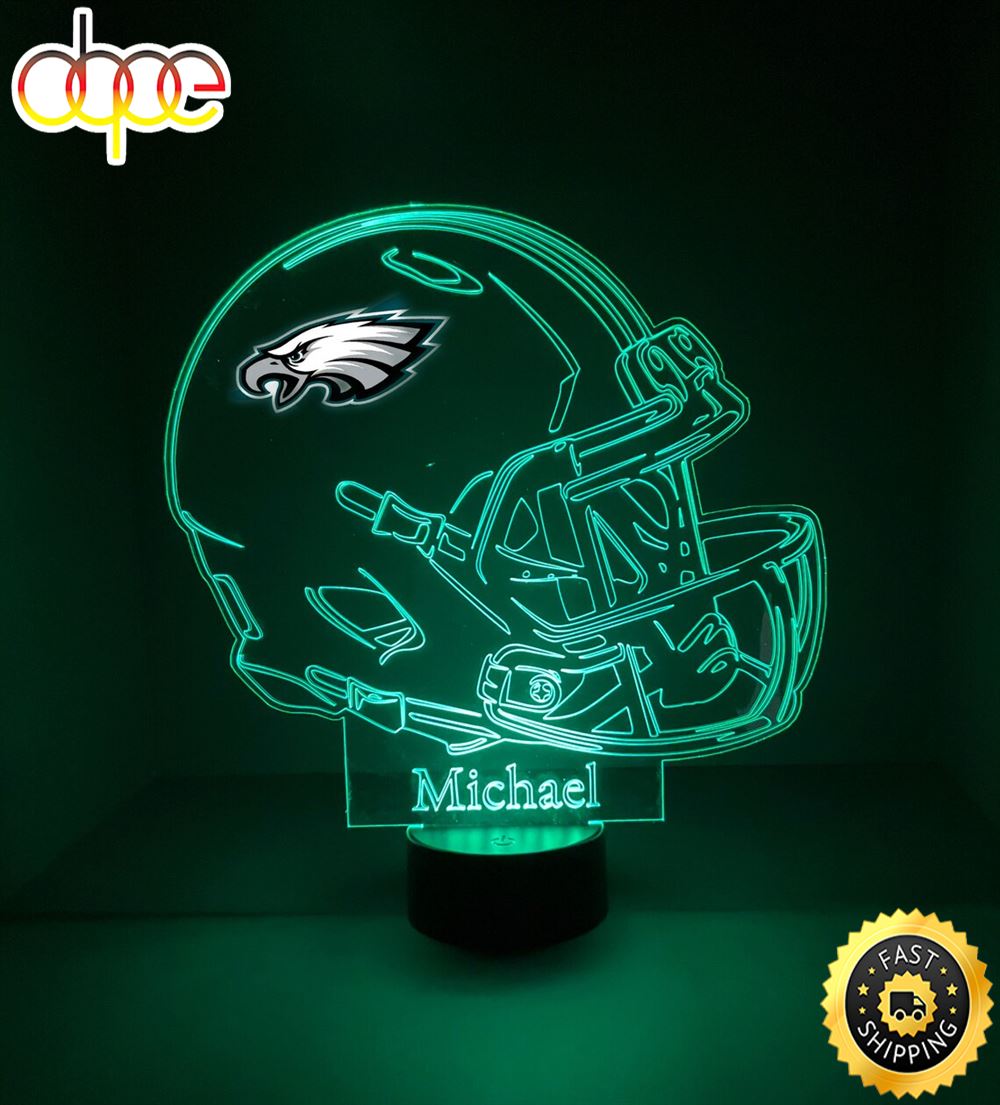 NFL Philadelphia Eagles Light Up Modern Helmet Nfl Football Led Sports Fan Lamp