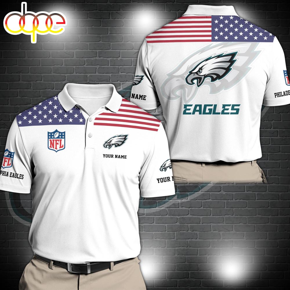 NFL Philadelphia Eagles Sport Polo Shirt Custom Your Name