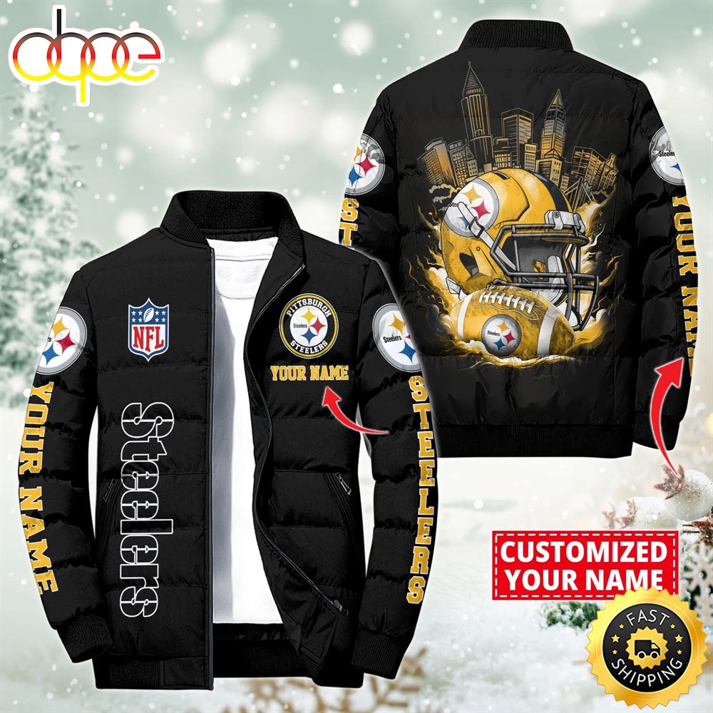 NFL Pittsburgh Steelers City Puffer Jacket Custom Name