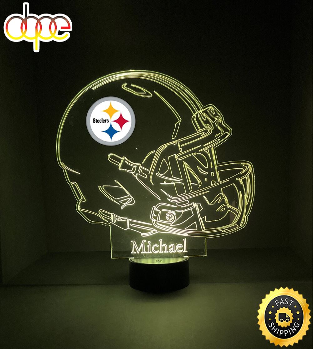 NFL Pittsburgh Steelers Light Up Modern Helmet Nfl Football Led Sports Fan Lamp