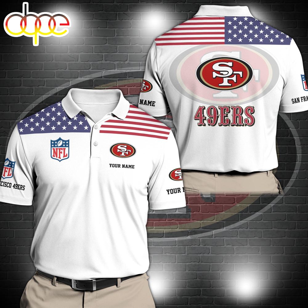 NFL San Francisco 49ers Sport Polo Shirt Custom Your Name