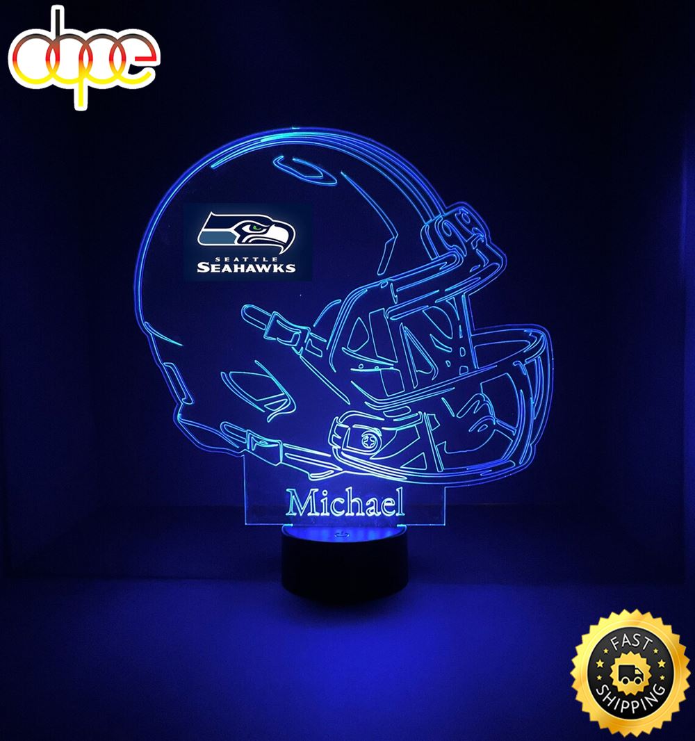 NFL Seattle Seahawks Light Up Modern Helmet Nfl Football Led Sports Fan Lamp