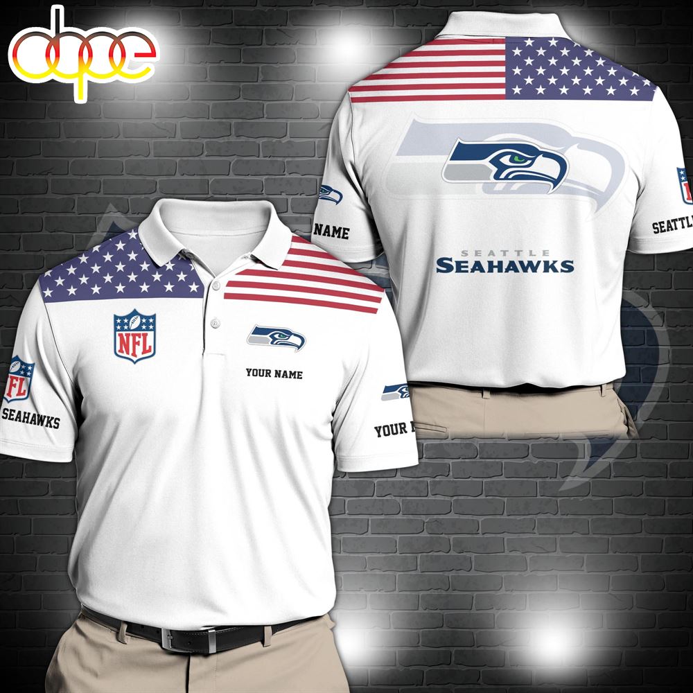 NFL Seattle Seahawks Sport Polo Shirt Custom Your Name