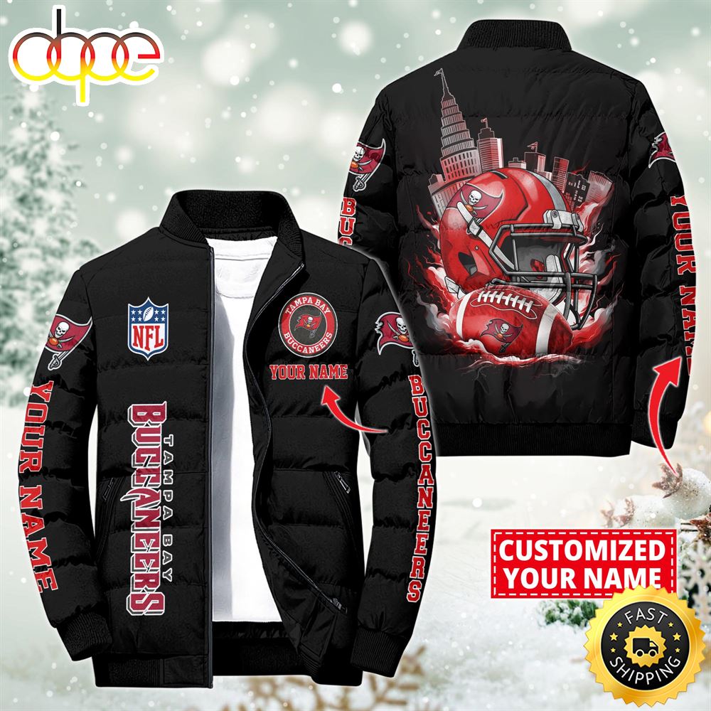 NFL Tampa Bay Buccaneers City Puffer Jacket Custom Name