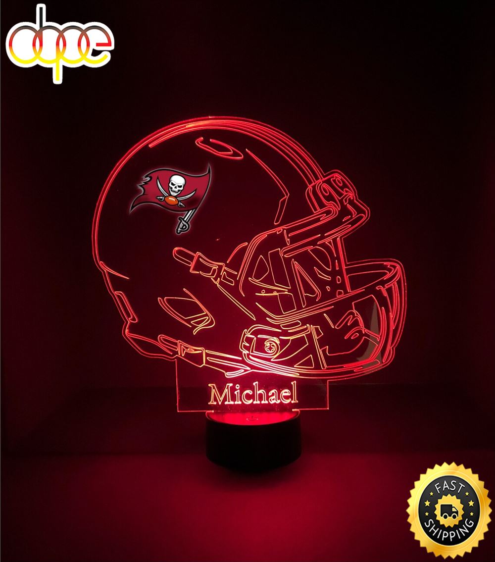 NFL Tampa Bay Buccaneers Modern Helmet Light Up Nfl Football Led Sports Fan Lamp