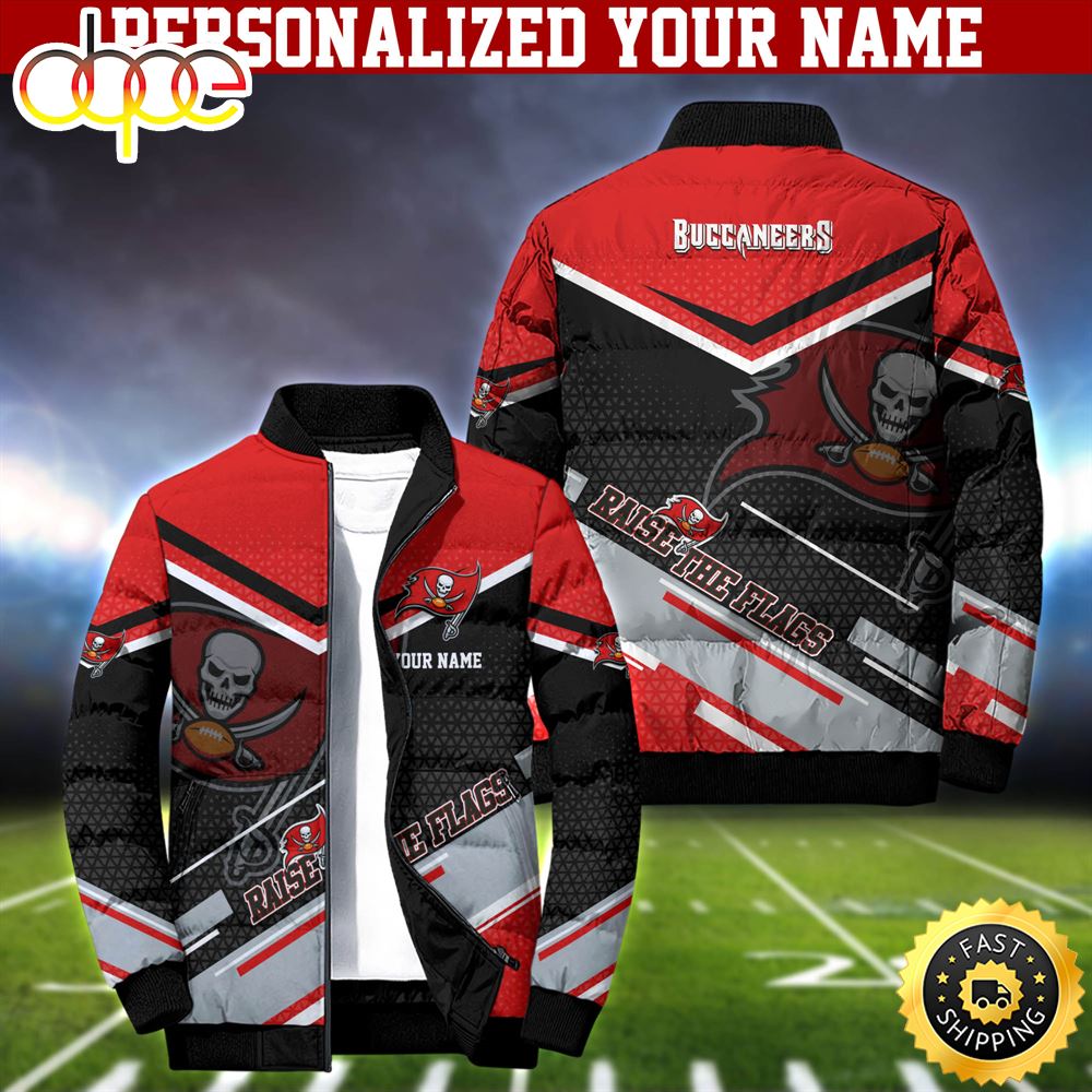NFL Tampa Bay Buccaneers Puffer Jacket Personalized Your Name