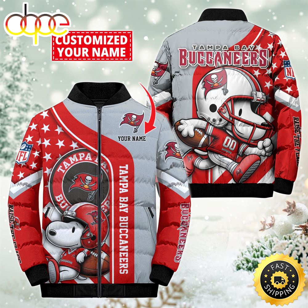 NFL Tampa Bay Buccaneers Snoopy Puffer Jacket Custom