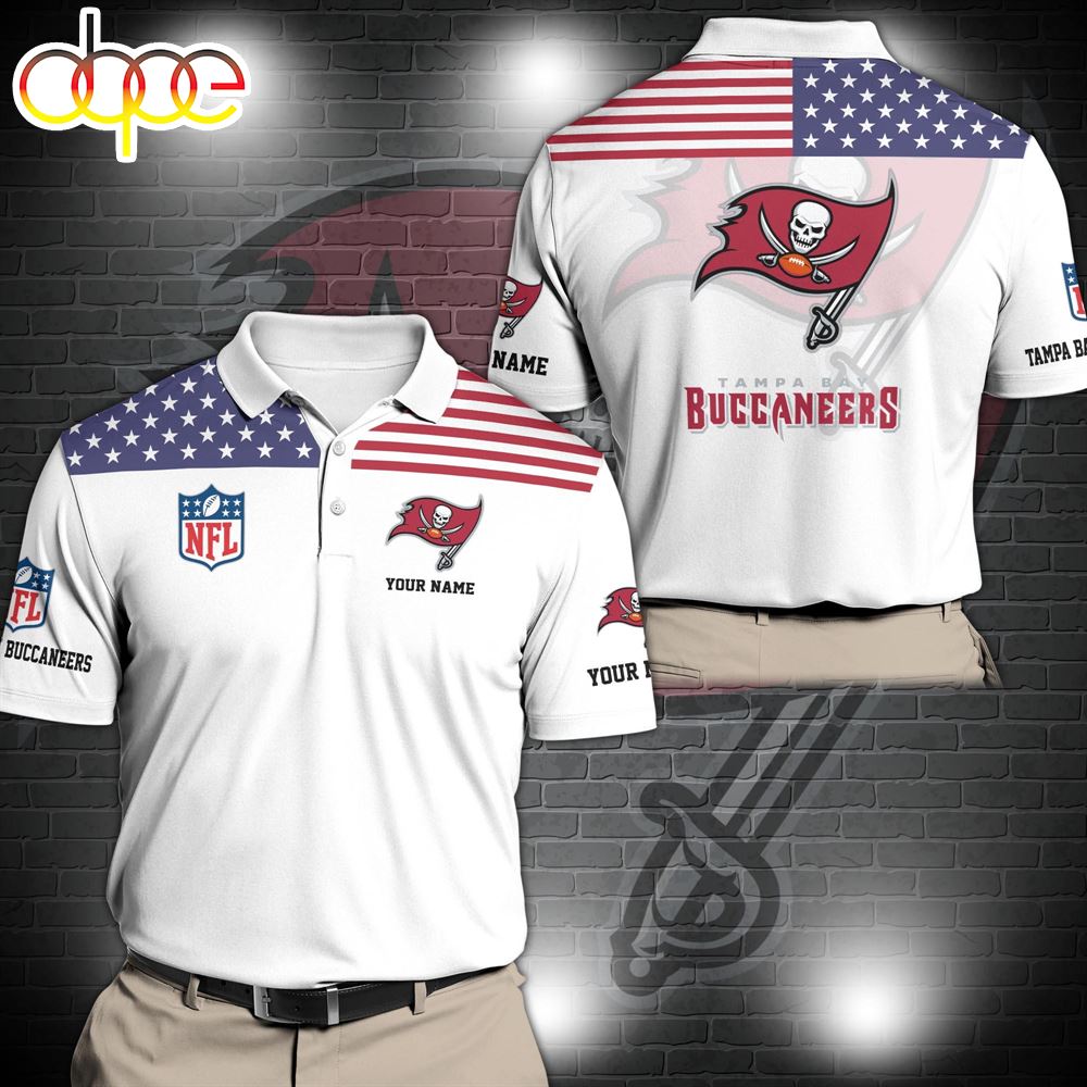 NFL Tampa Bay Buccaneers Sport Polo Shirt Custom Your Name