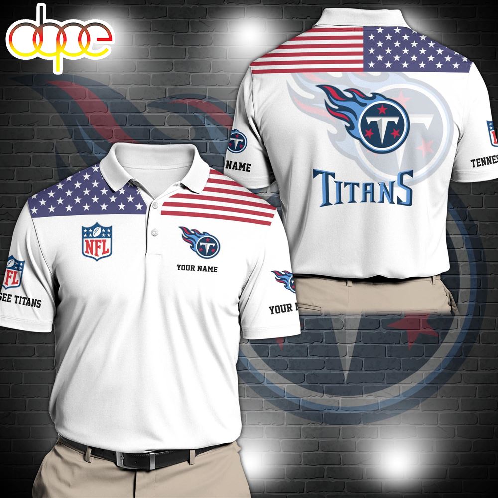NFL Tennessee Titans Sport Polo Shirt Custom Your Name