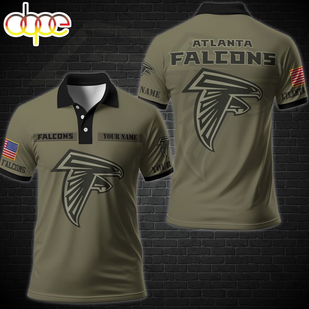 NFL Vetaran Day Atlanta Falcons Polo Shirt Custom Your Name