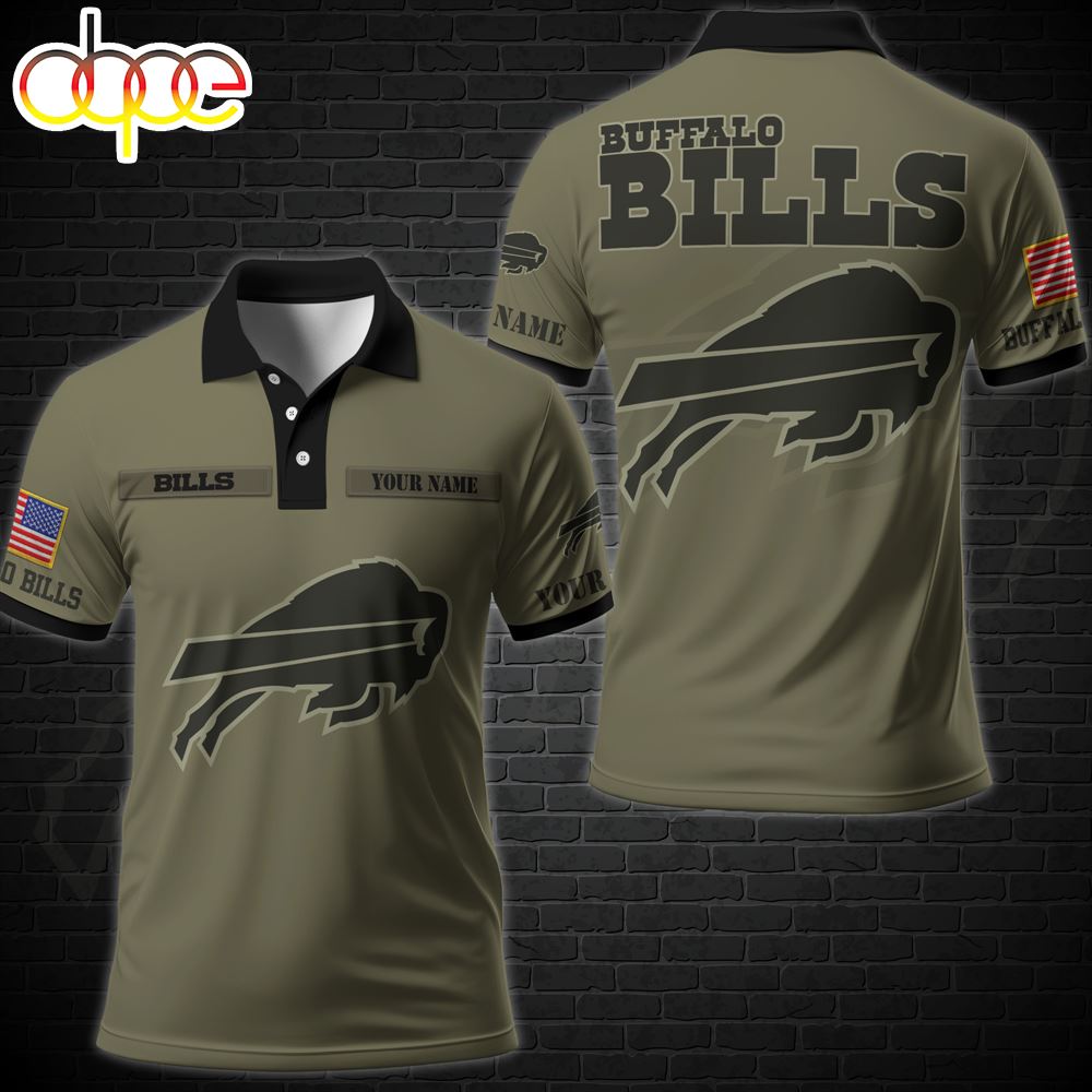 NFL Vetaran Day Buffalo Bills Polo Shirt Custom Your Name