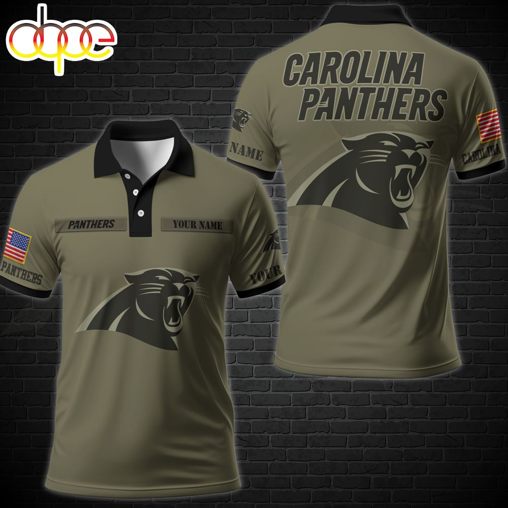 NFL Vetaran Day Carolina Panthers Polo Shirt Custom Your Name