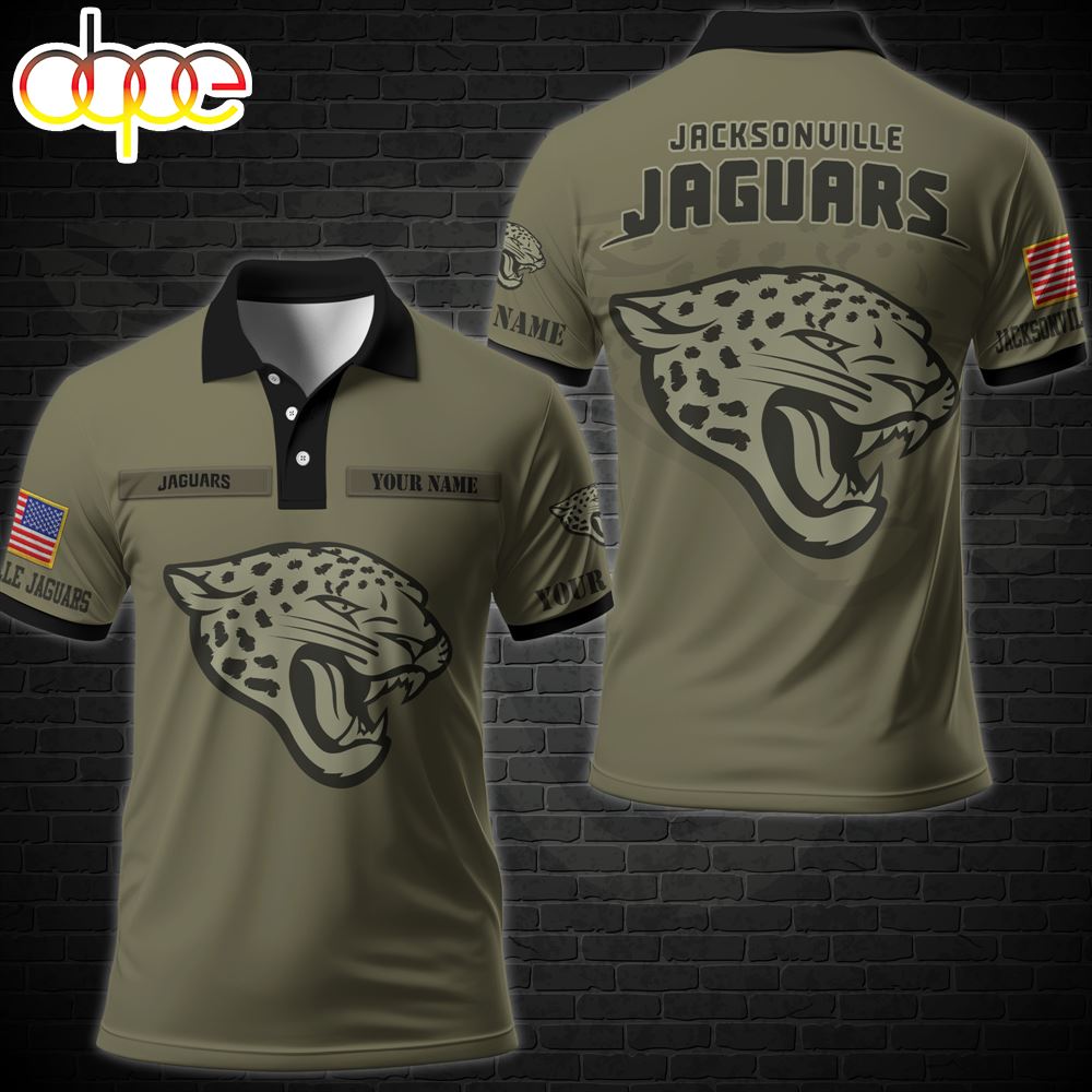 NFL Vetaran Day Jacksonville Jaguars Polo Shirt Custom Your Name