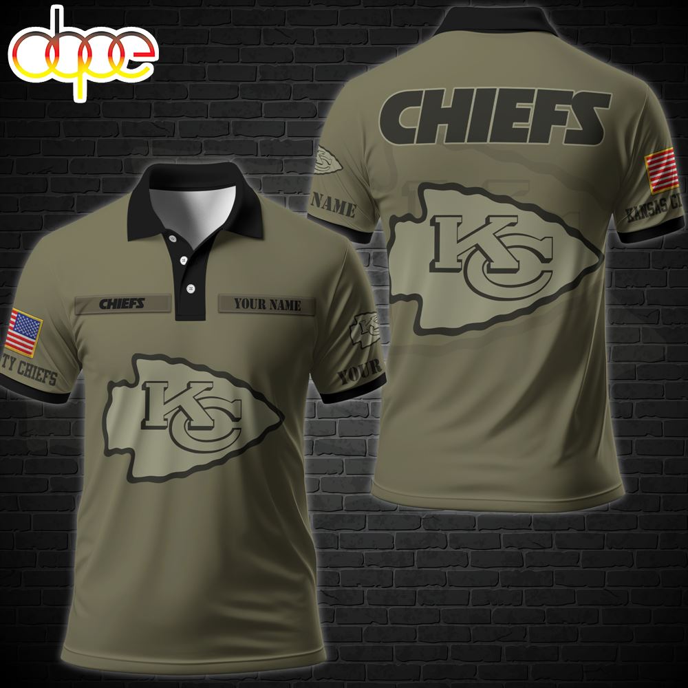 NFL Vetaran Day Kansas City Chiefs Polo Shirt Custom Your Name