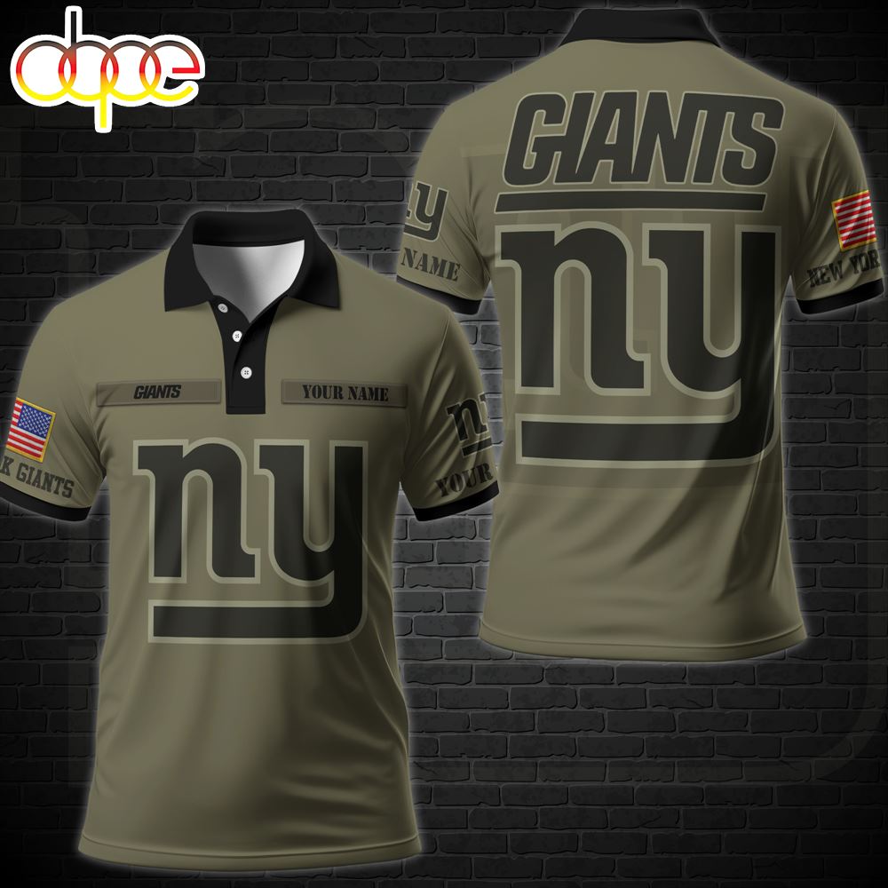 NFL Vetaran Day New York Giants Polo Shirt Custom Your Name
