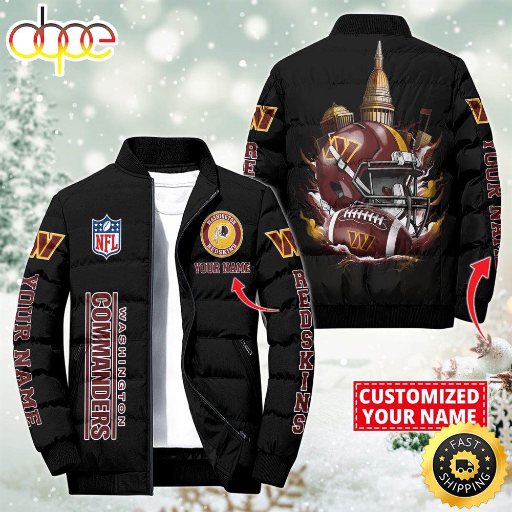 NFL Washington Commanders City Puffer Jacket Custom Name