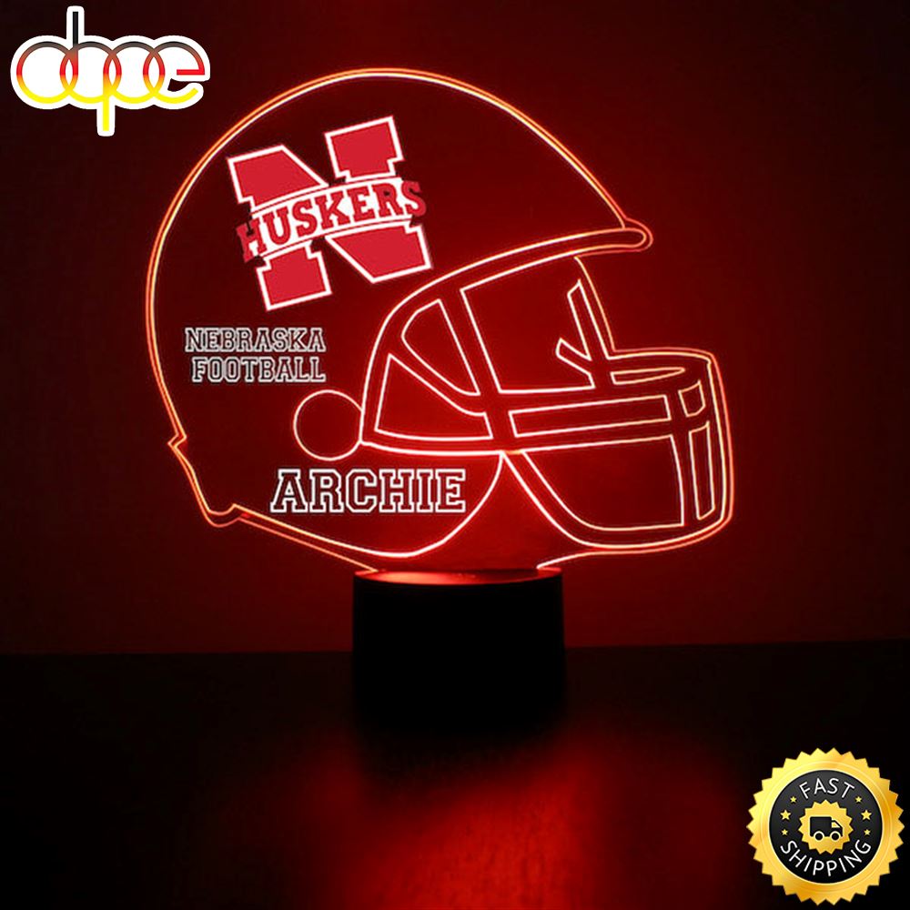 Nebraska Cornhuskers Helmet Led Light Up Sports Fan Lamp