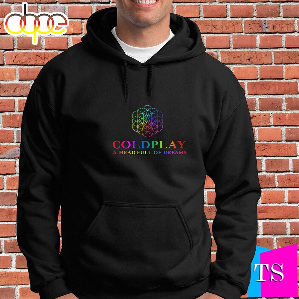 New Hoodie Sweatshirts Coldplay Head Full Of Dreams Logo Black Shirt