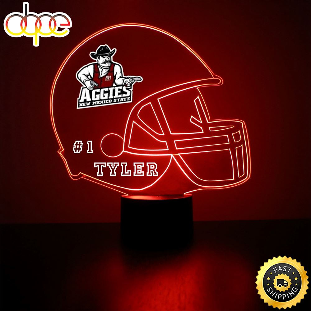 New Mexico State Aggies Football Helmet Led Sports Fan Lamp