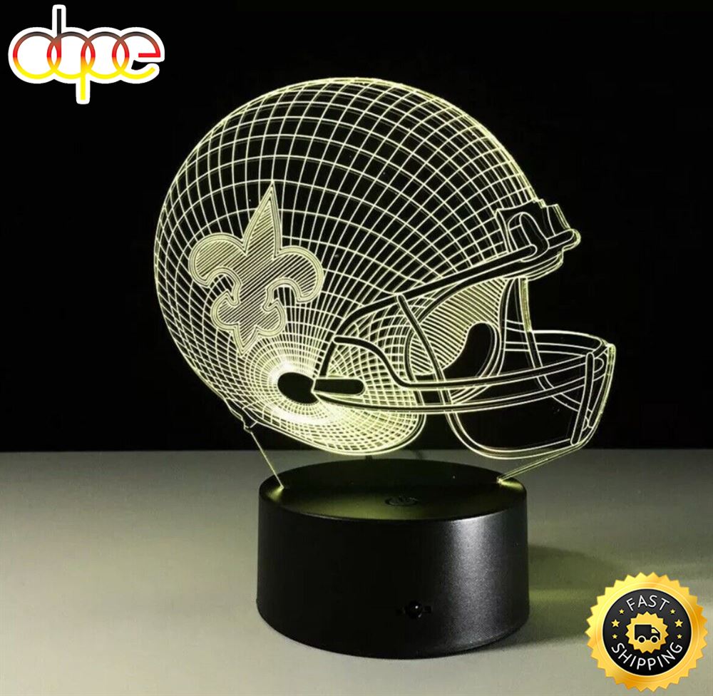 New Orleans Saints 3d Led Light Lamp Collectible Gift Nfl Football Home Decor 1
