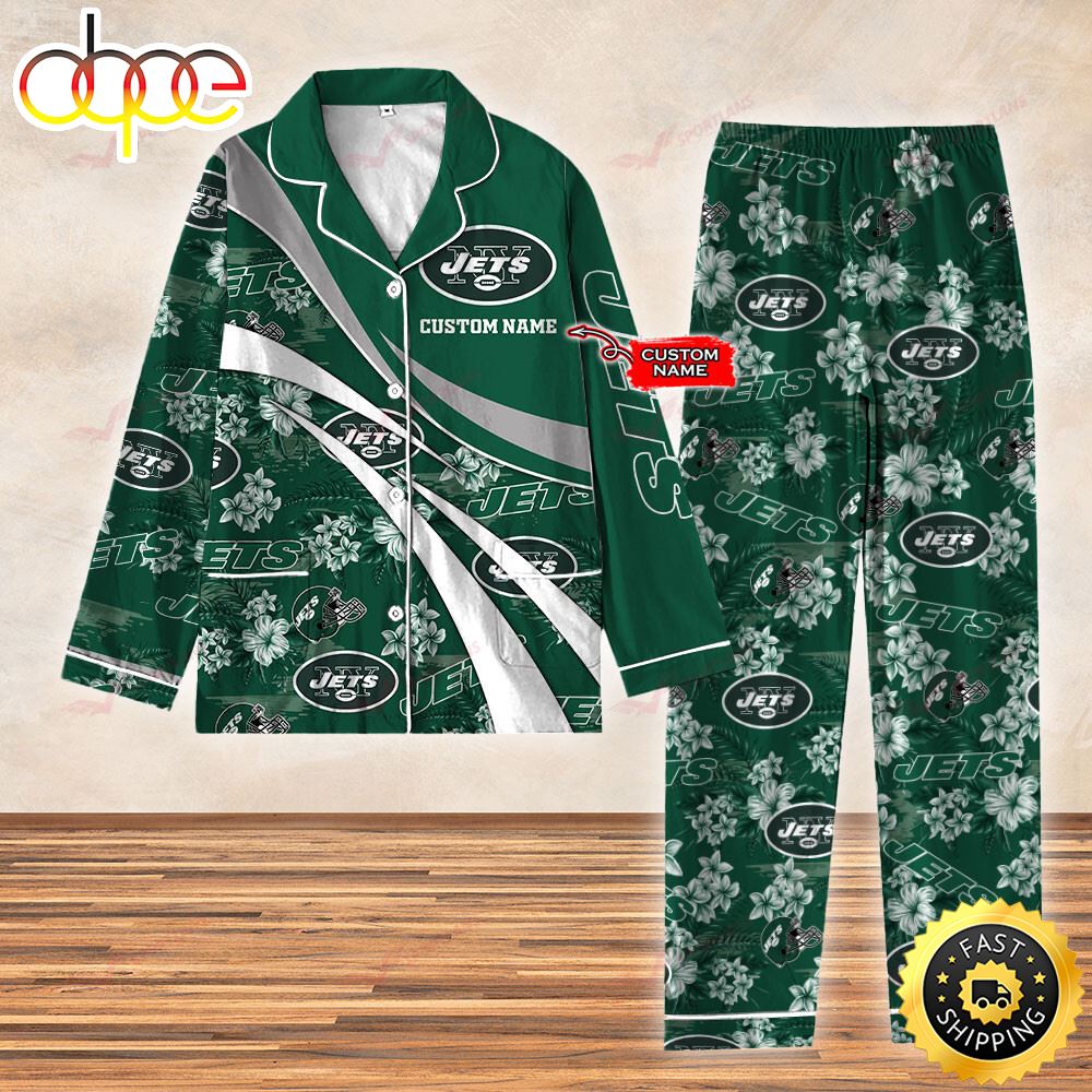 New York Jets NFL 3D Personalized Pajamas Set For Kids &amp Adult