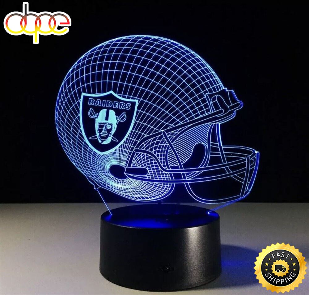 Nfl Team Raiders Las Vegas 3d Led Light Lamp Home Decor Xmas Gift For Collector 1