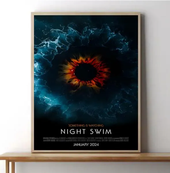 Night Swim 2024 Poster Wall Art Canvas